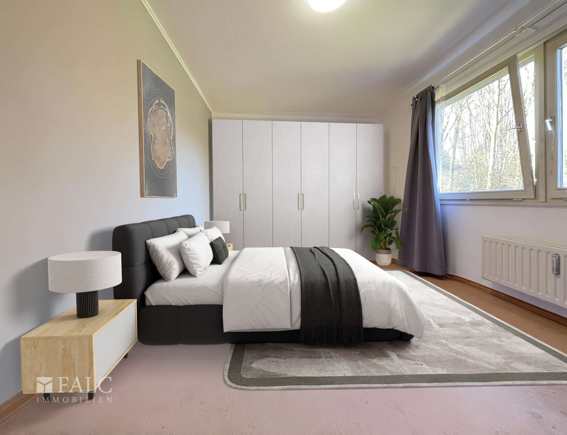 Schlafzimmer gestaged